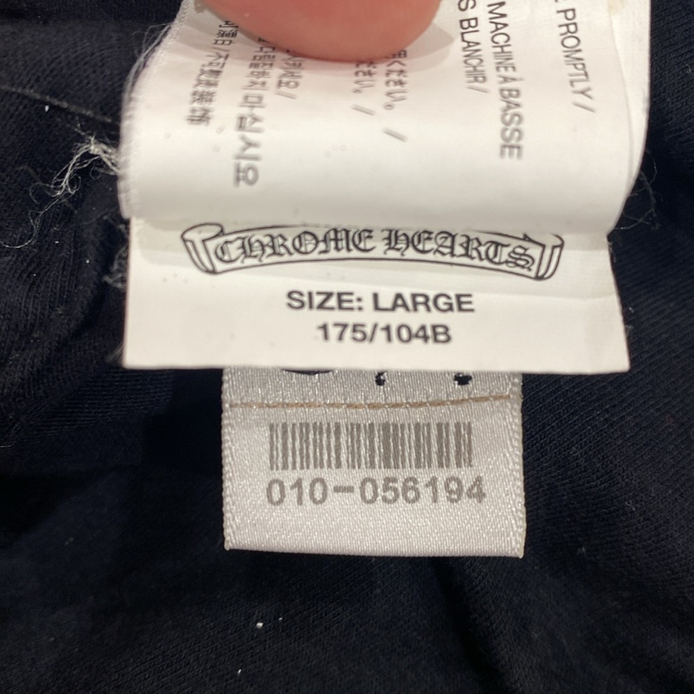 Chrome Hearts Foti Long Sleeve Black Shirt in Size L - Picture 9 of 11